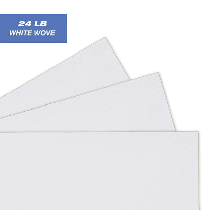 A2 Invitation Envelopes Set of 50, 4-3/8" x 5-3/4", Gummed Closure, White Woven