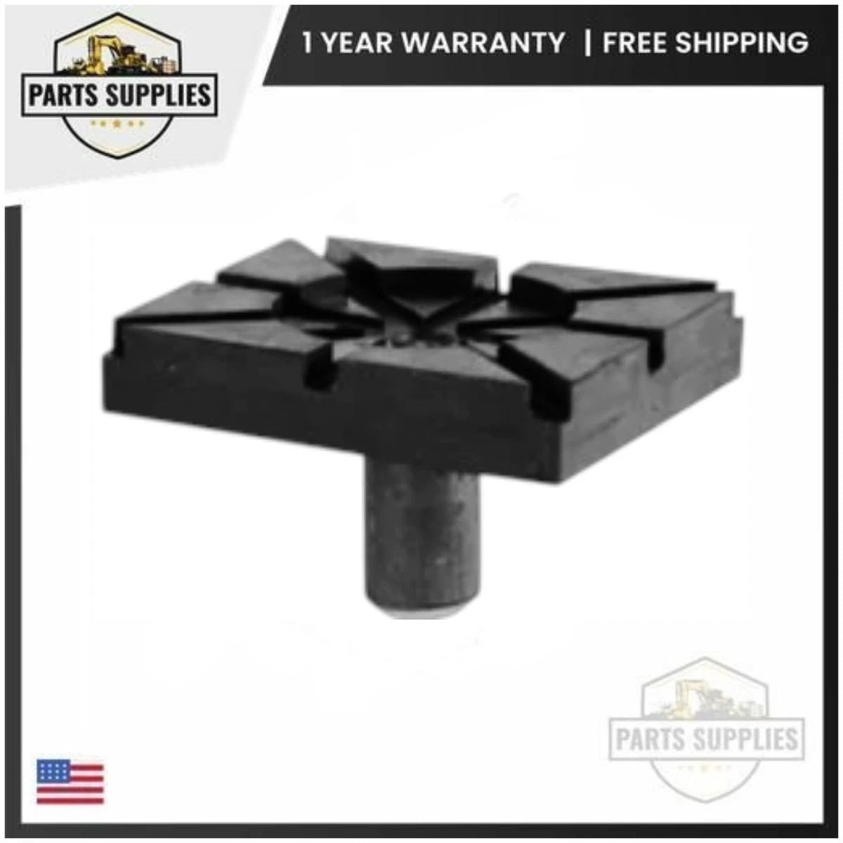2X Rectangular Adapter Base w/ 7805-168 Pad for Wheeltronic Two-Post Lift