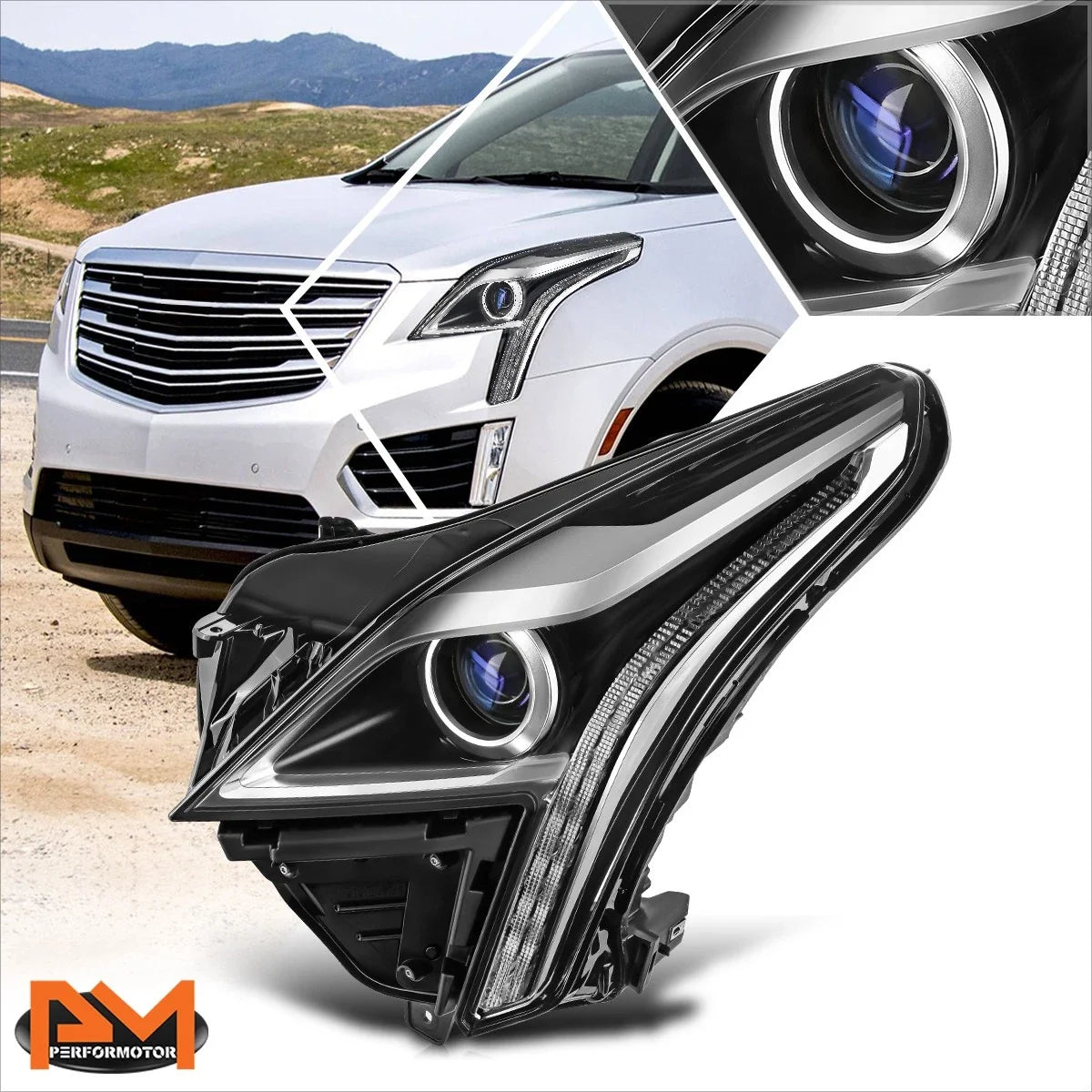 Left Side LED DRL Projector Headlight Lamp for Cadillac XT5 (2017–2019)