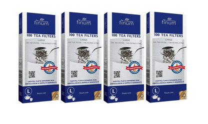 Pack of 4 Disposable Tea Filter Bags for (100 Count)