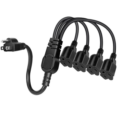 4 Way Power Extension Cord Y Splitter for Automotive Use (19.68 inch)