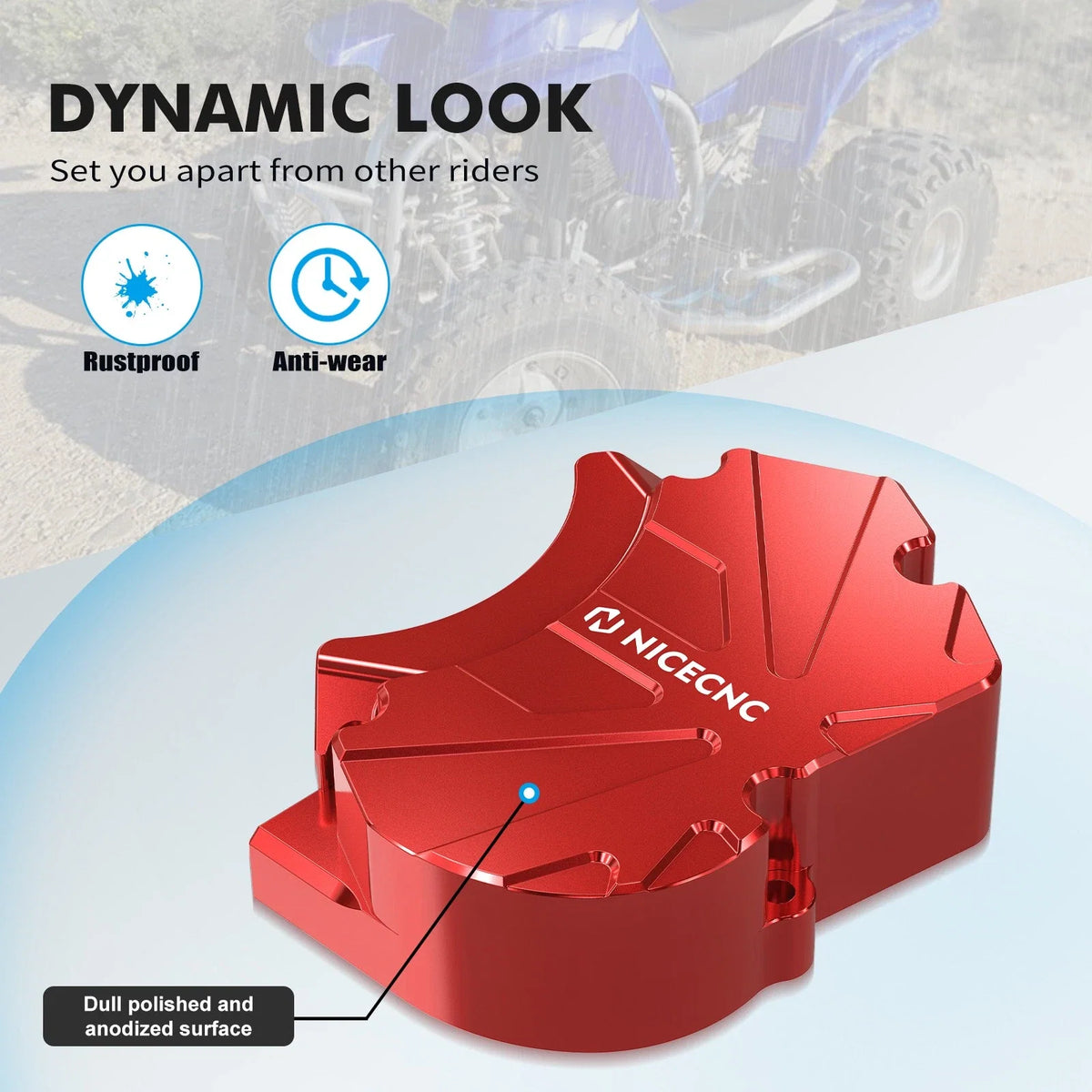 NICECNC Engine Oil Pump Cover for Yamaha Blaster YFS200 (1988–2006) Aluminum