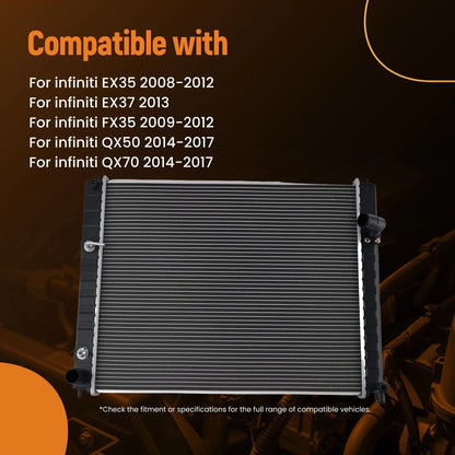 Radiator for Infiniti EX35 QX50 (2008–2017) P40233 AT/MT