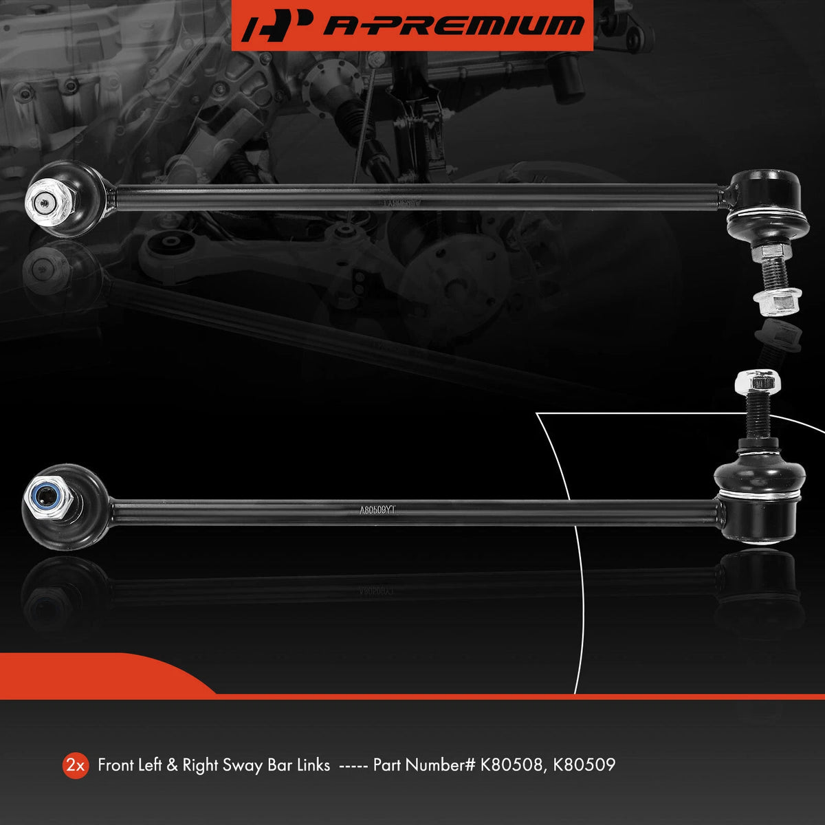 2X Front Stabilizer Bar Link for Hyundai Tiburon (2003–2008) 548302C000, K80508, K80509