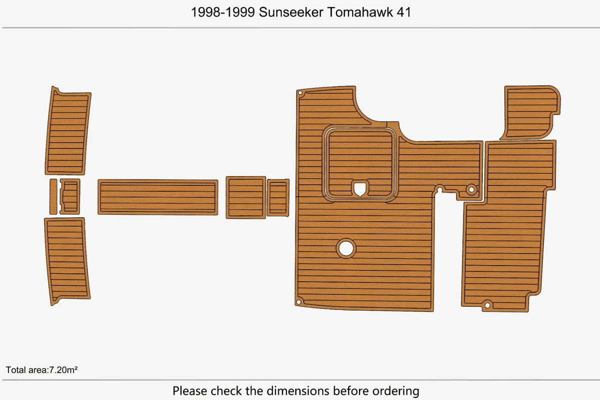 EVA Pads for Sunseeker Tomahawk 41 (1999) Cockpit Swim Platform