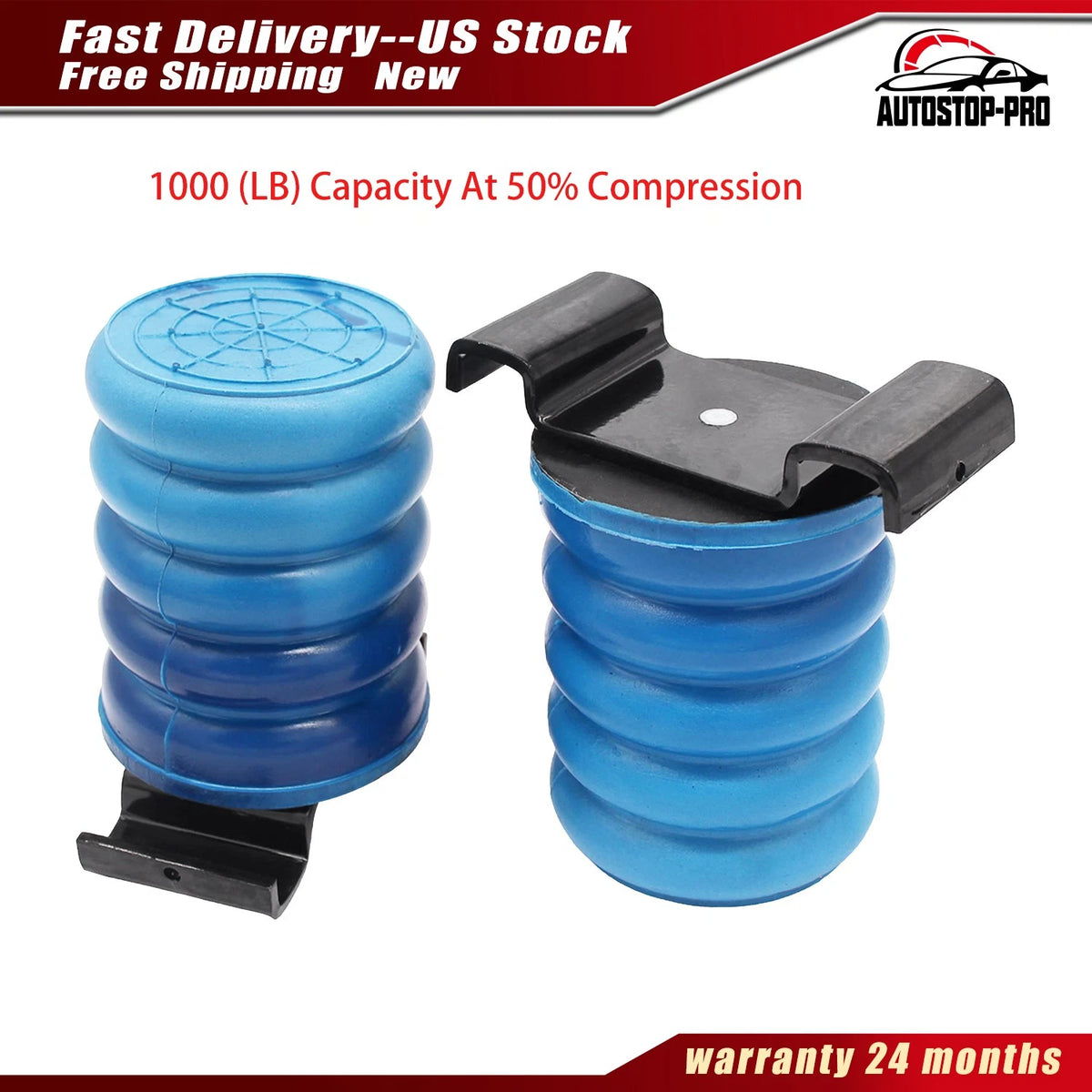 2Pcs Rear Air Suspension Helper Spring for Toyota Tacoma (2005–2015) SSR-610-40, SSR61040