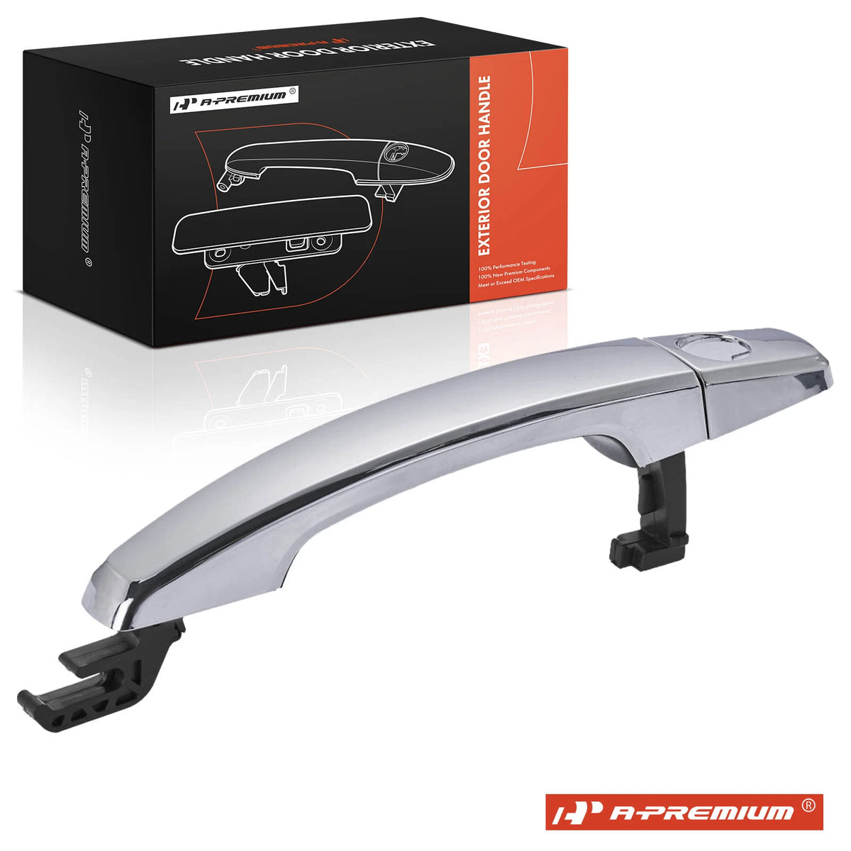 Front Driver Exterior Door Handle w/ Keyhole for Cadillac Chevy Buick (25936865CHR, 25936893CHR, 92233089CHR, 79797)