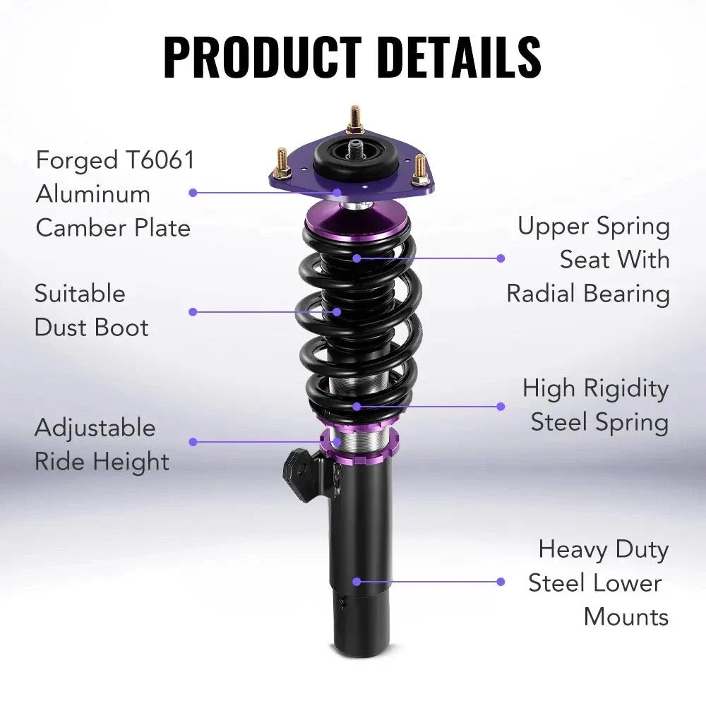 Coilover Kit with Adjustable Dampers & Height Springs for Volkswagen GTI (2015–2021)