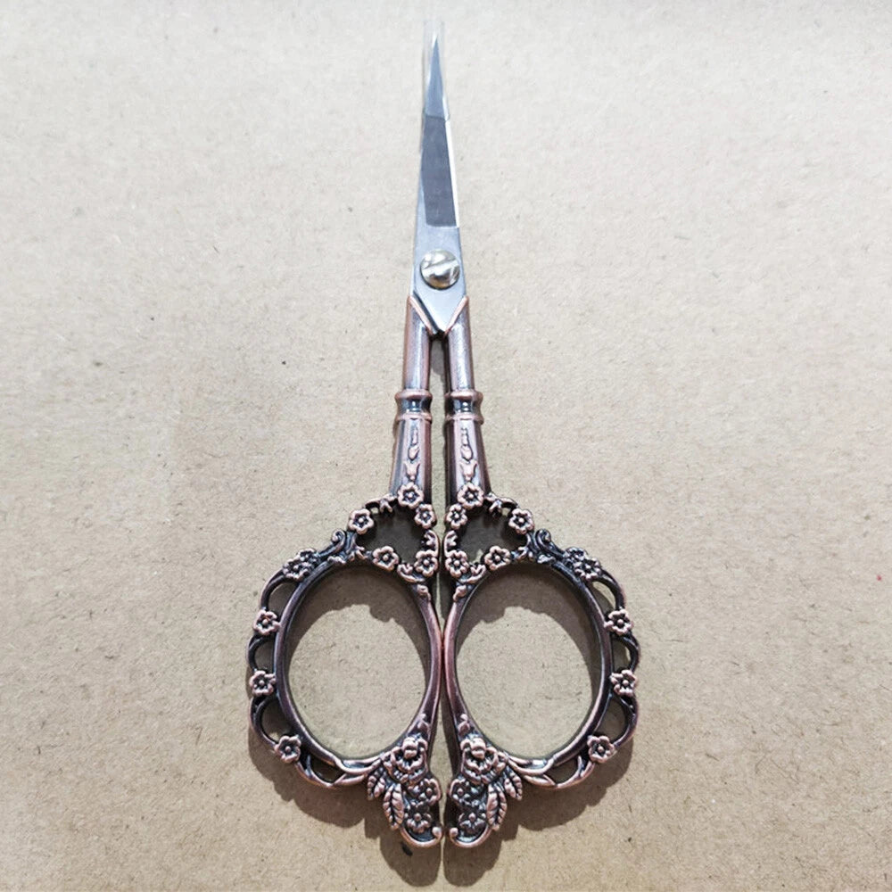 Antique Style Plum Blossom Embroidery Scissors for Sewing Tool