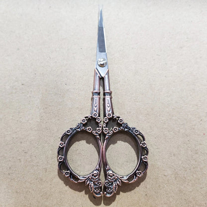 Antique Style Plum Blossom Embroidery Scissors for Sewing Tool