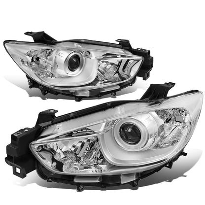 Set of 2 Projector Headlights for Mazda CX-5 (2013–2016) OE Style Chrome