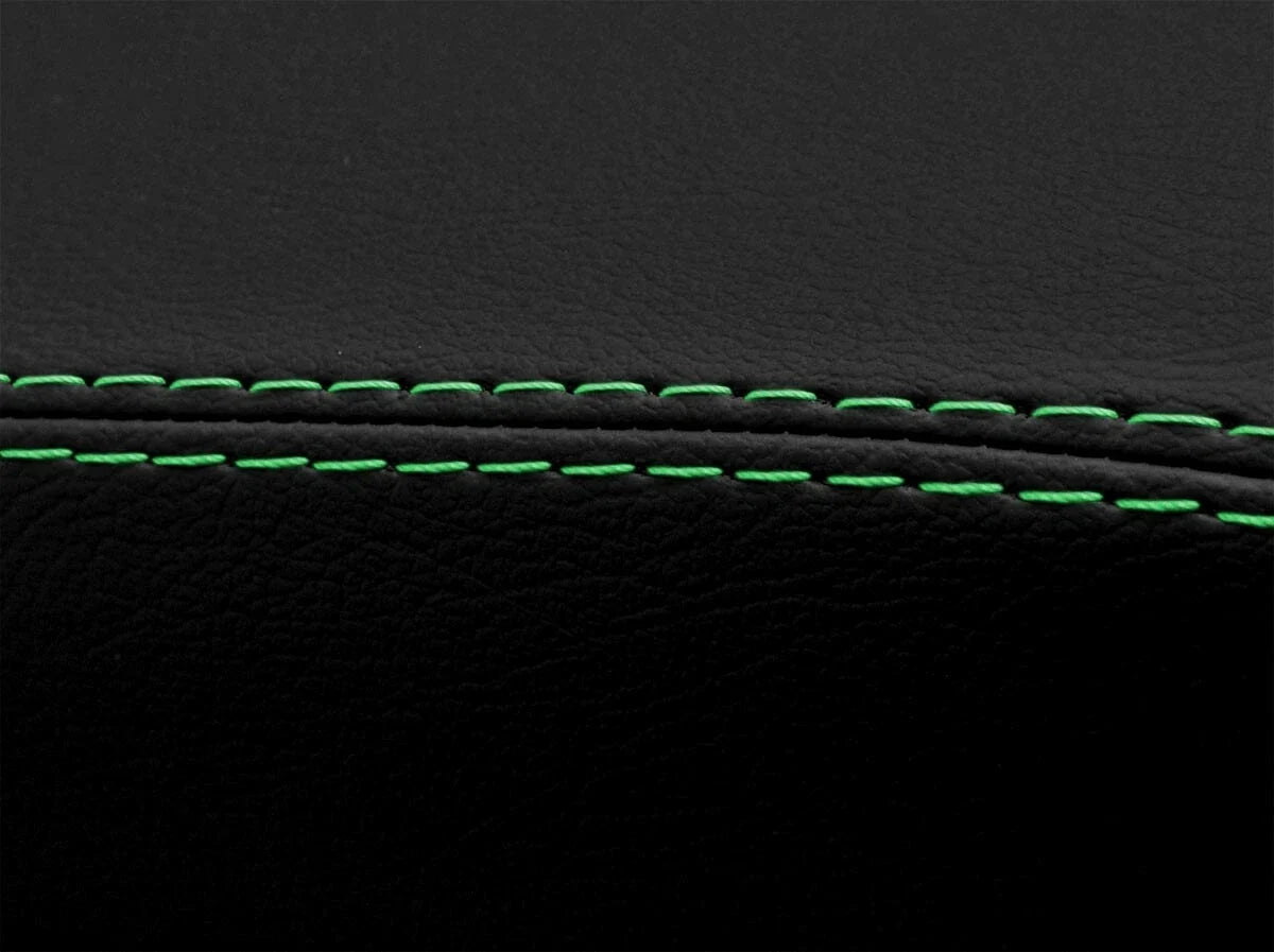 Leather Console Lid Armrest Cover for Toyota Tacoma (2016–2019) Green Stitch
