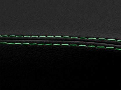 Leather Console Lid Armrest Cover for Toyota Tacoma (2016–2019) Green Stitch