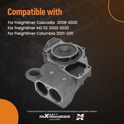 Water Pump w/ Gasket for Freightliner Cascadia Columbia M2 112 (2003–2020)