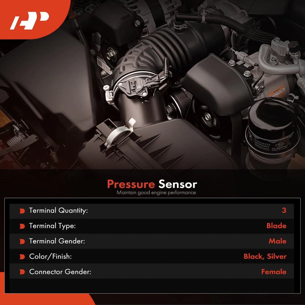 High Pressure Fuel Rail Sensor for Kia Sorento, Hyundai Santa Fe (2009)