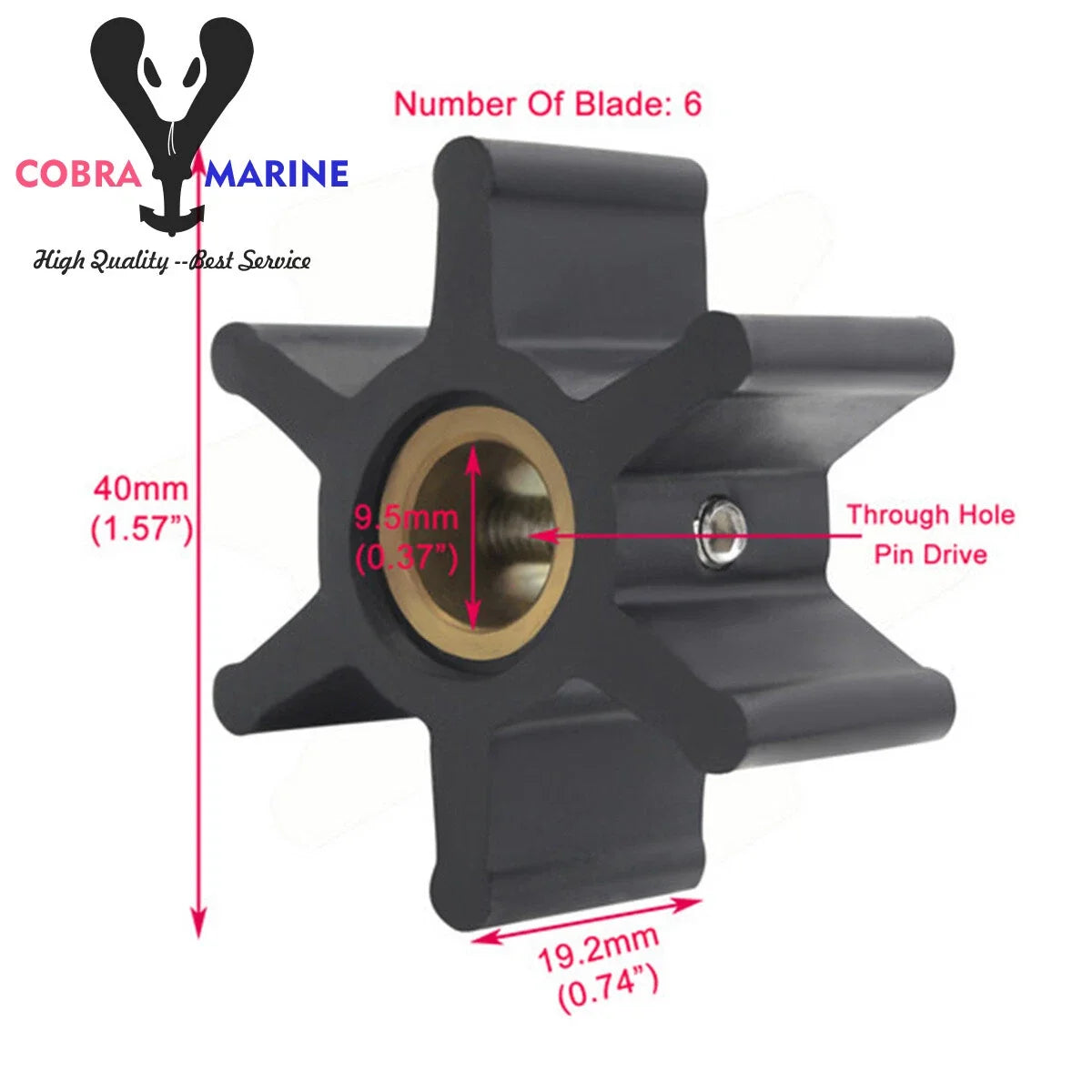 Water Pump Impeller for Yanmar (104211-42070, 104211-42071)