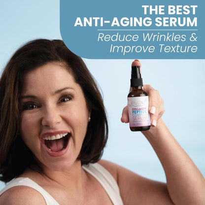 Eva Naturals Multi Peptide Face Serum for Anti Aging (2 Fl Oz)