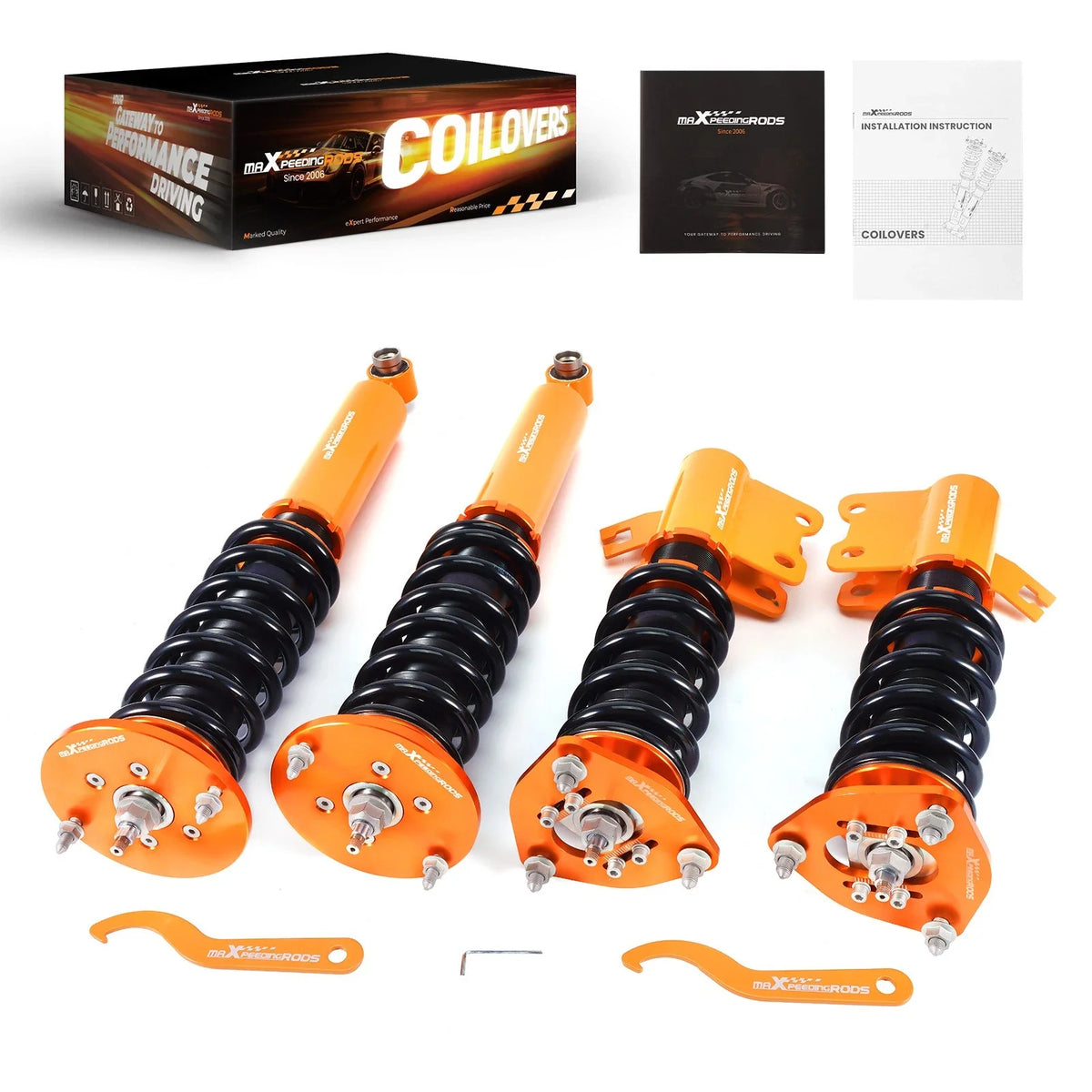Set of 2 Front + Rear Coilovers 24 Way Struts for Nissan Silvia 240sx (1995–1998)
