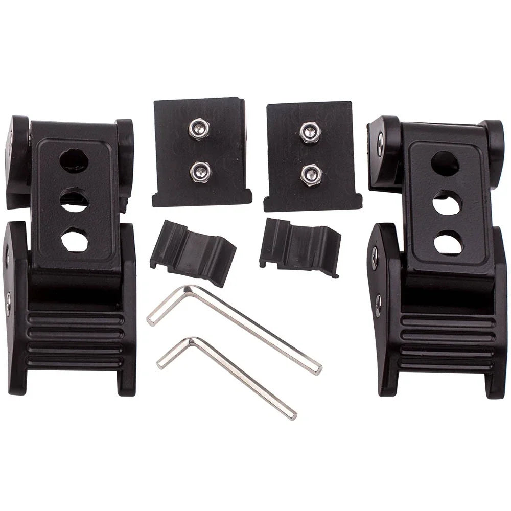 2 Pcs Hood Latch Locking Catch for Jeep Wrangler JK JL (2007–2023) w/Rubber Pads