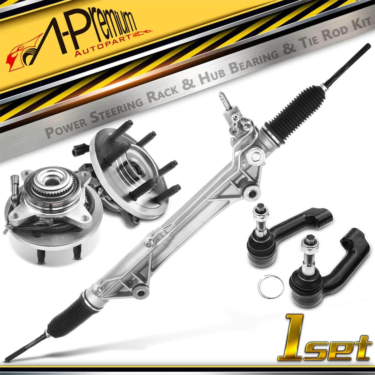 5X Rack & Pinion Hub Bearing Tie Rod End Kit for Ford F-150 (2009–2010)