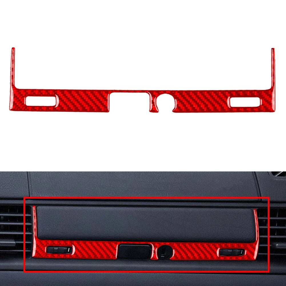 Carbon Red Co-pilot Storage Box Switch Cover Trim for BMW 3 Series E36 (1994–1996)