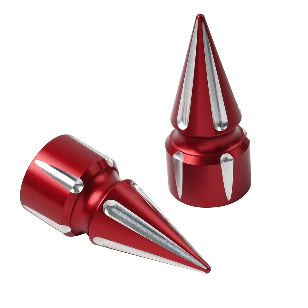Front Axle Cap Nut Cover 3.6" Red for Harley Softail (2007–Present)
