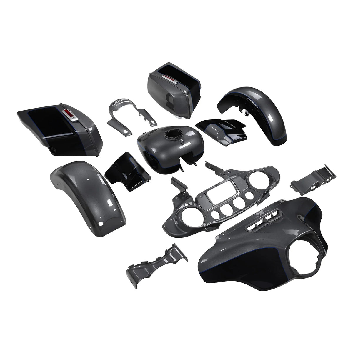 Fairings Bodywork for Harley Street Glide (2014–2023) Gauntlet Gray Metallic Vivid Black