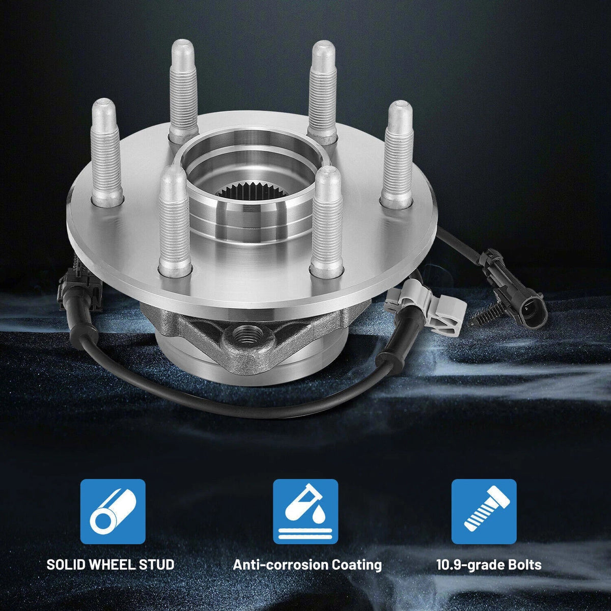 4WD Wheel Bearing and Hub Assembly for 2003-2013 GMC Savana 1500 2500 (4.8L)