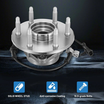 4WD Wheel Bearing and Hub Assembly for 2003-2013 GMC Savana 1500 2500 (4.8L)