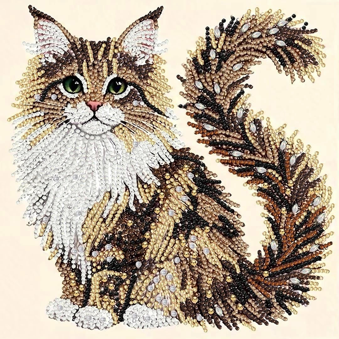 5D Cat Diamond Painting Kit for Adults - Special Shaped YP102