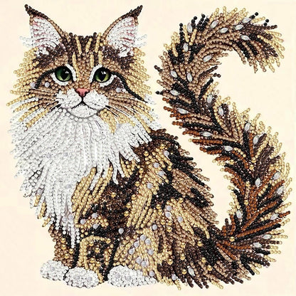 5D Cat Diamond Painting Kit for Adults - Special Shaped YP102
