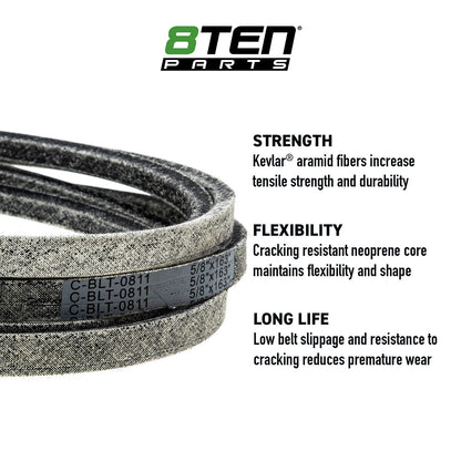8TEN Kevlar Belt for Toro Z Master 7500-G (2010–2020) 126-6440, 109-0096