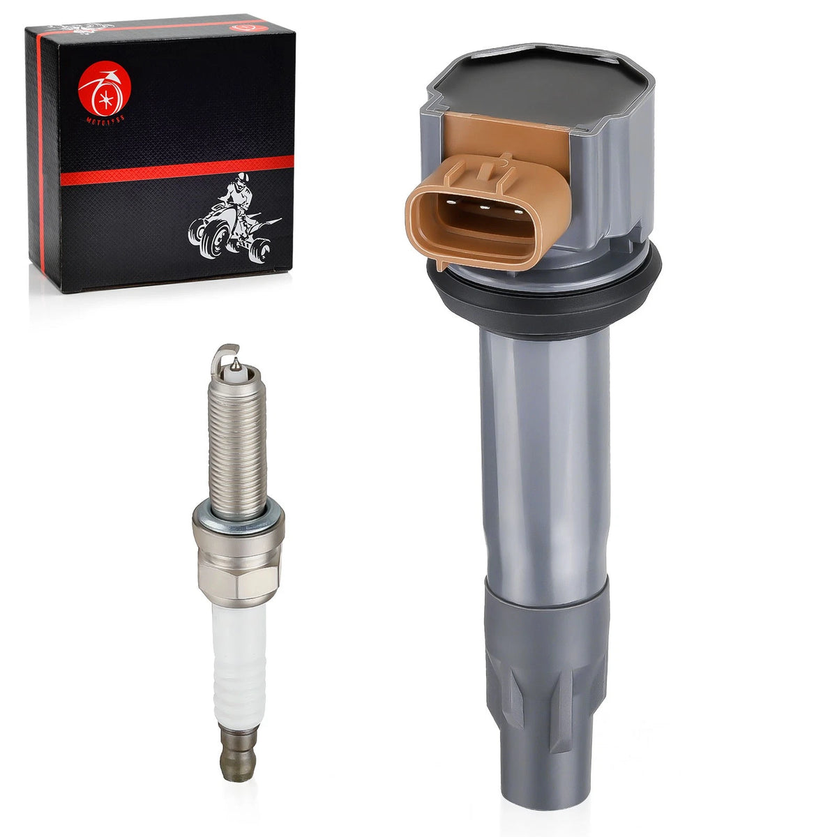 Ignition Coil & Iridium Spark Plug for Can-Am Maverick X3 Turbo RR (2020–2022) 420666145, 415130363, 715900492