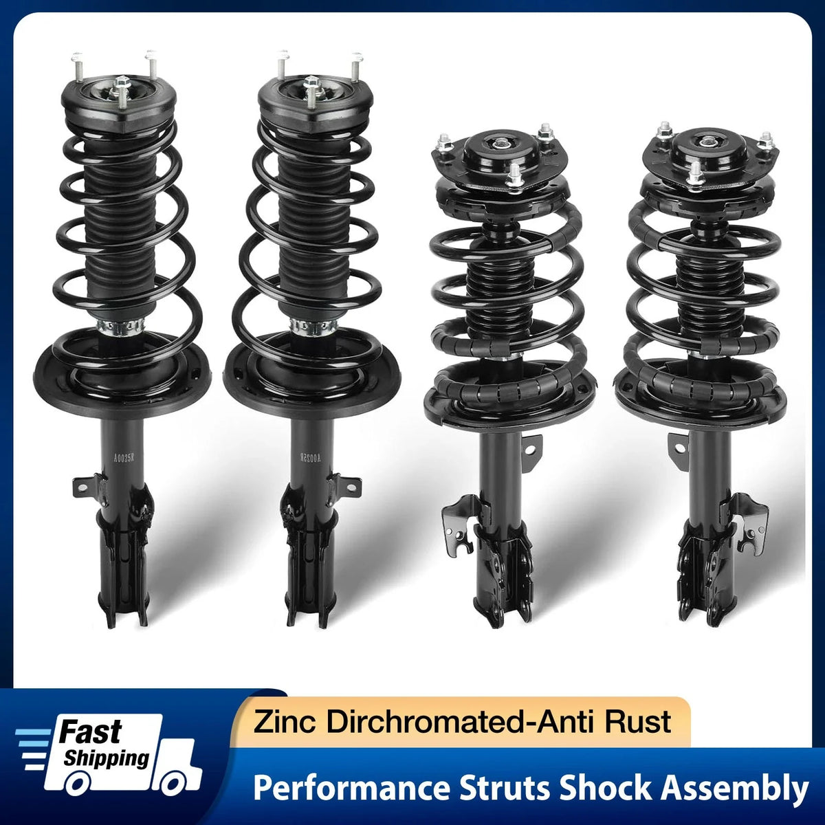 4PCS Complete Strut Assembly for 2007–2011 Toyota Camry & Avalon 2.4L