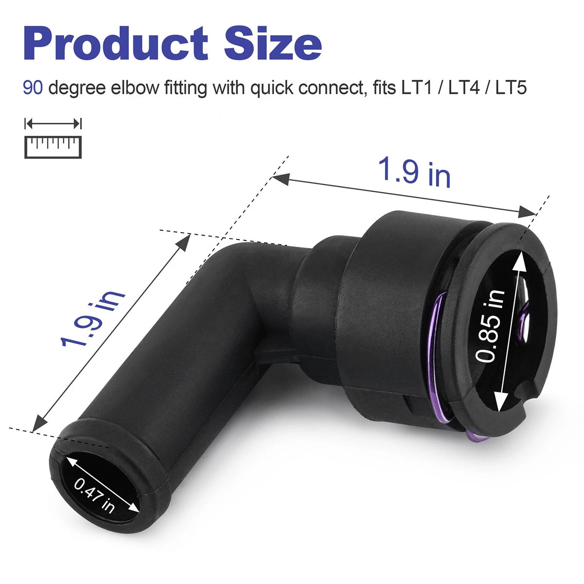 Heater Hose Connector Elbow Fitting for Chevrolet Corvette C7 (2015–2019)