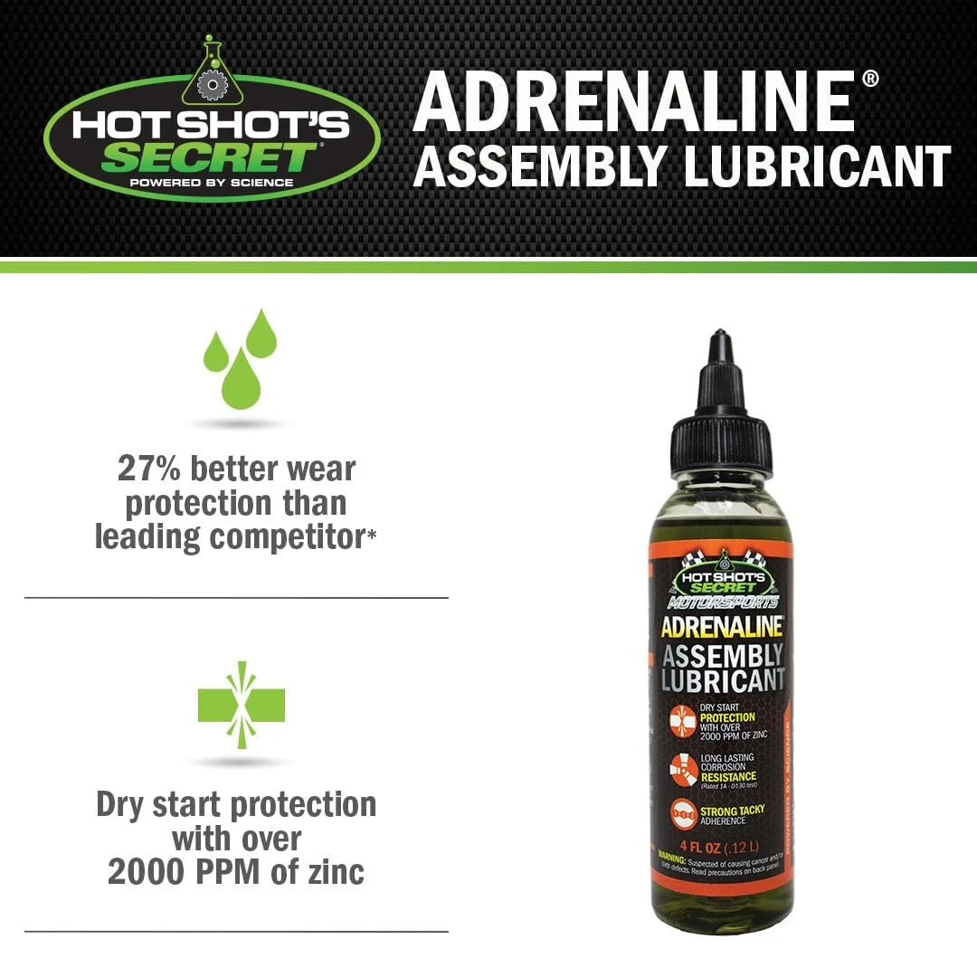 Hot Shot's Secret Adrenaline Assembly Lube for Engine (4 oz)