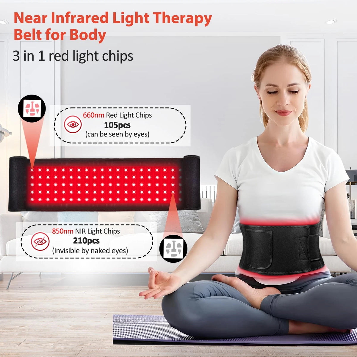 Infrared Belt XL for Body (Red Light Therapy)