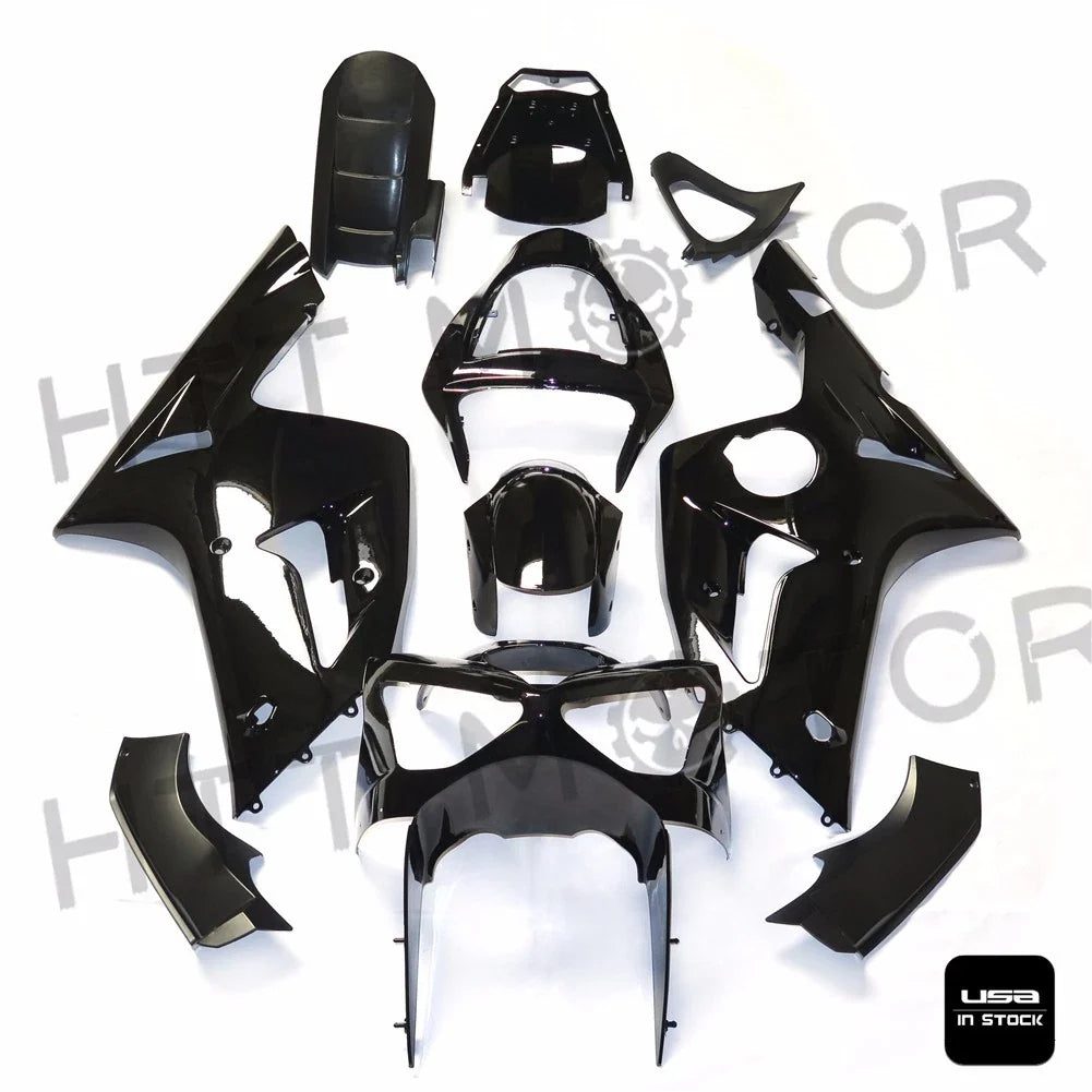 Fairing Kit for Kawasaki Ninja ZX6R 636 (2003–2004) - Glossy Black ABS