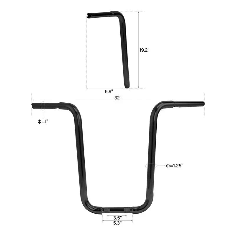 18" Ape Hanger Handlebar for Harley Heritage Softail FXST (1984–2023)