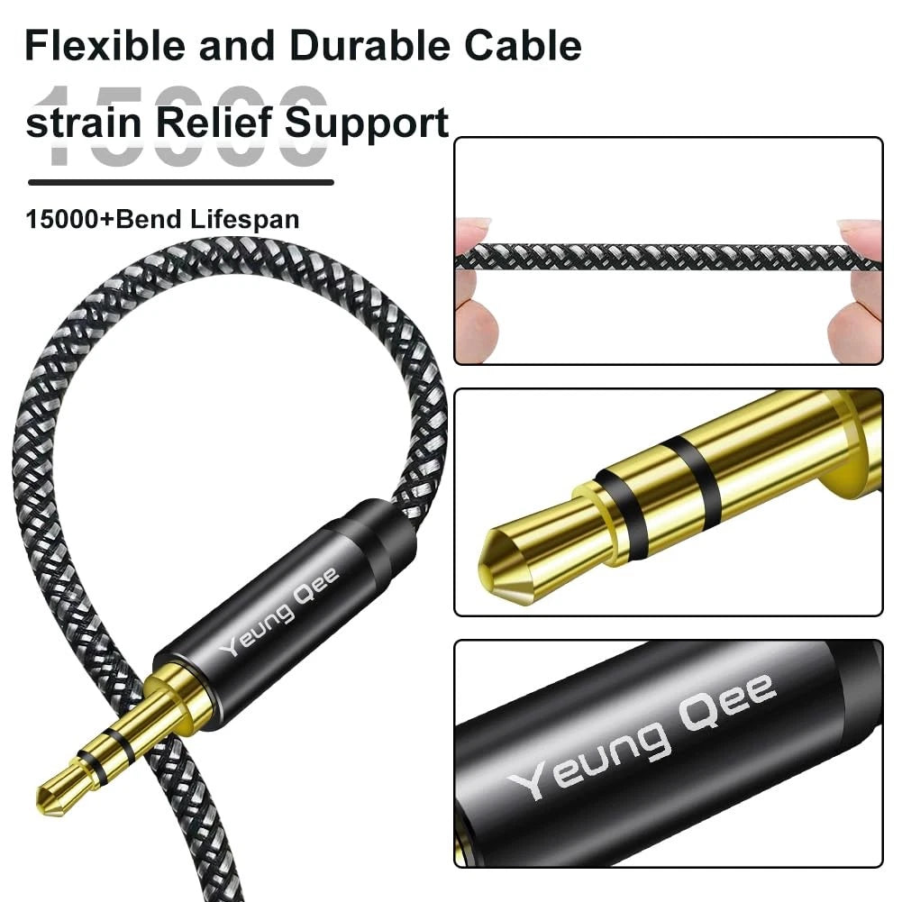 10ft 3.5mm Aux Cable Male to Male Stereo Audio Cord