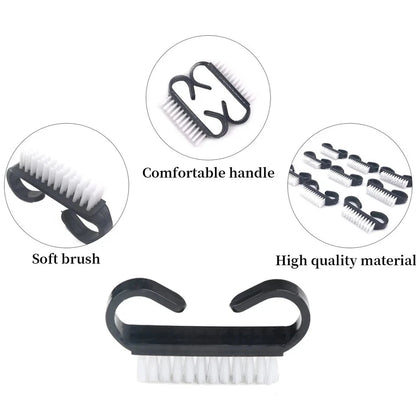 20X Nail Cleaning Brushes for Home Use - Plastic with Black Handle