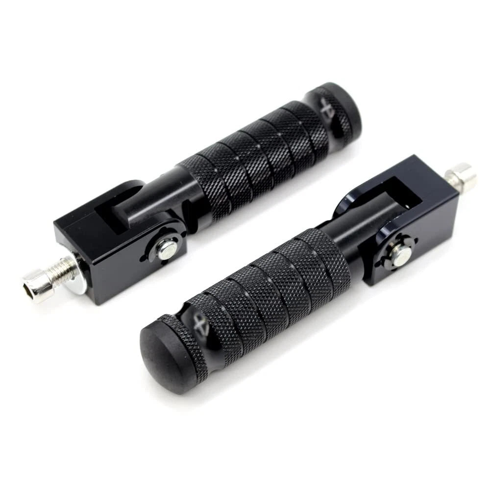 Folding Motorcycle Foot Pegs 90° for Electric Bikes Rearsets M8 Bolts