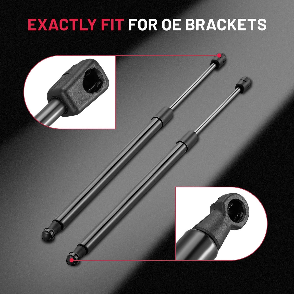 2x Rear Window Lift Support Gas Struts for 2011–2018 Jeep Wrangler 3.6L