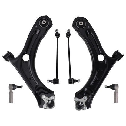 Set of 4 Front Control Arm Ball Joints Sway Bars Tie Rods for Passat Beetle (2012–2017)