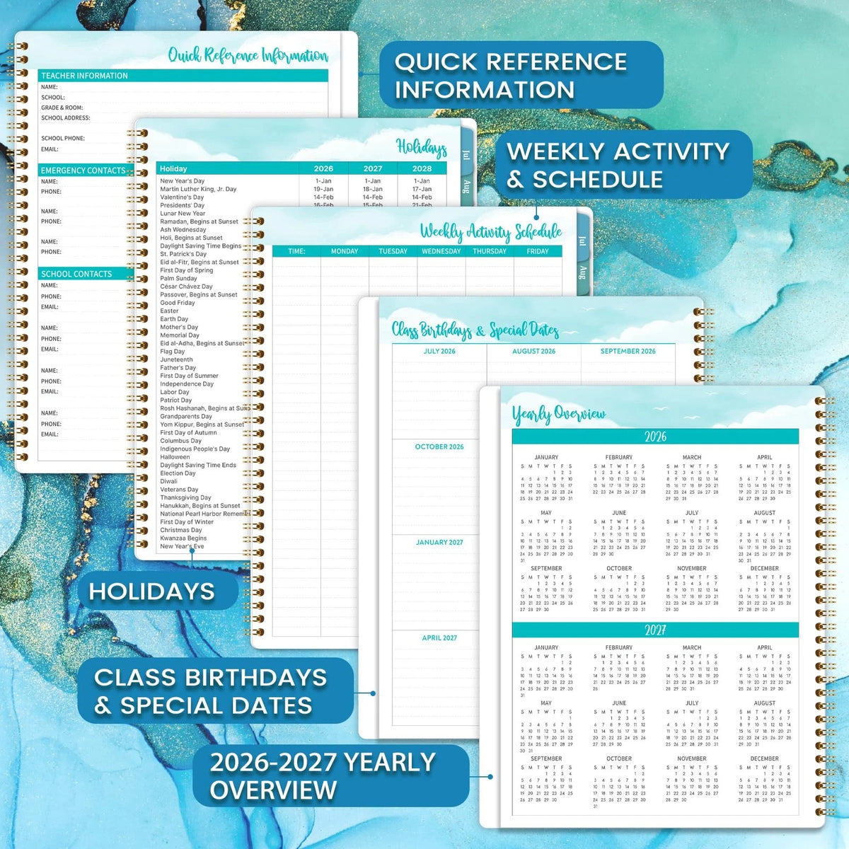Teacher Planner for 2026-2027 (July 2026–June 2027)