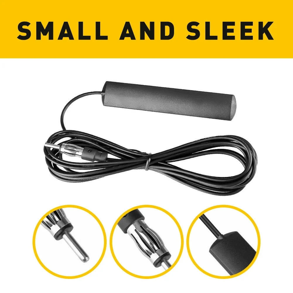 Hidden Amplified Antenna for Universal Automobile Car (AM/FM Radio)