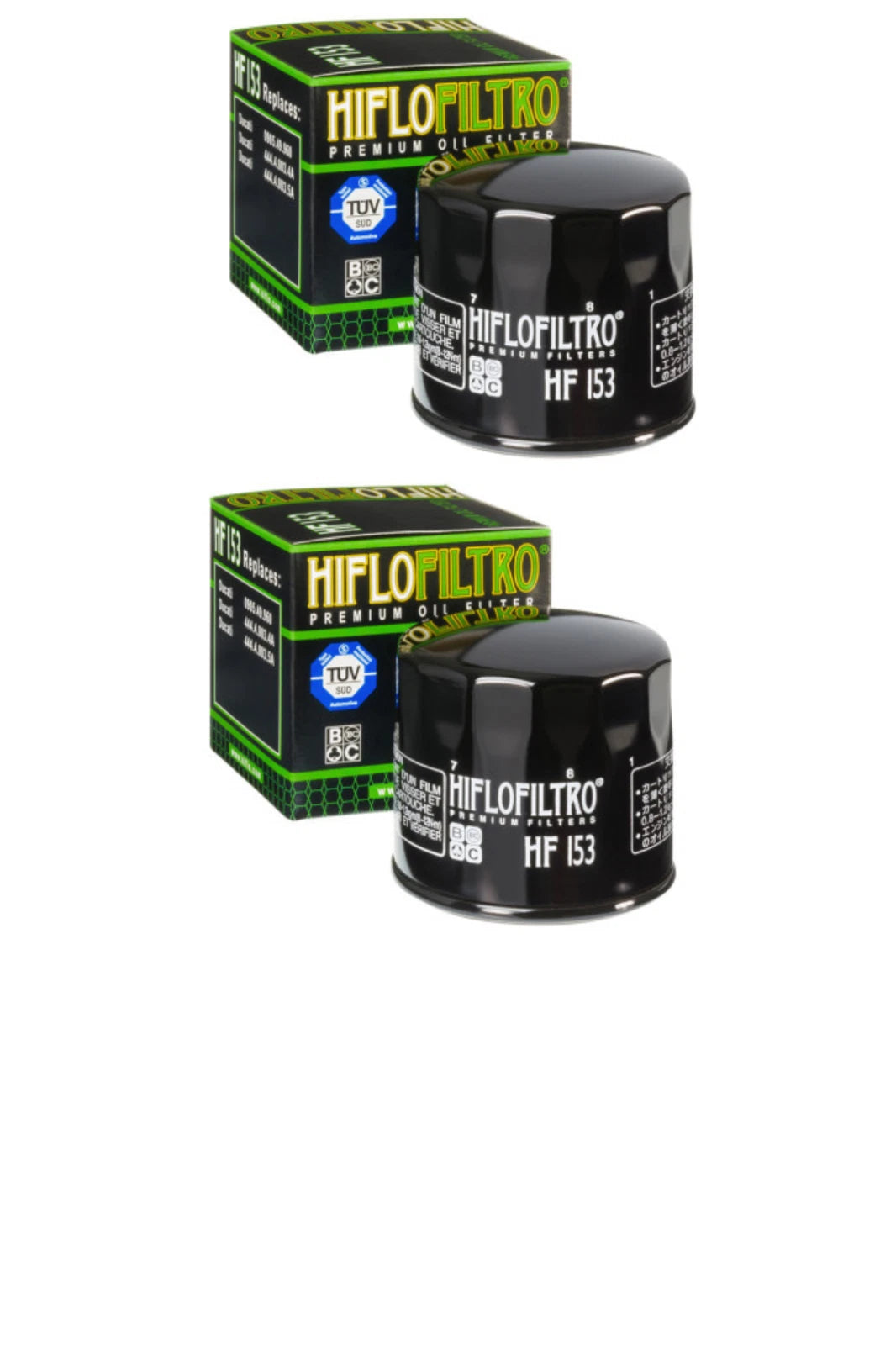 2X Hiflofiltro HF153 Oil Filter for Cagiva Ducati Monster