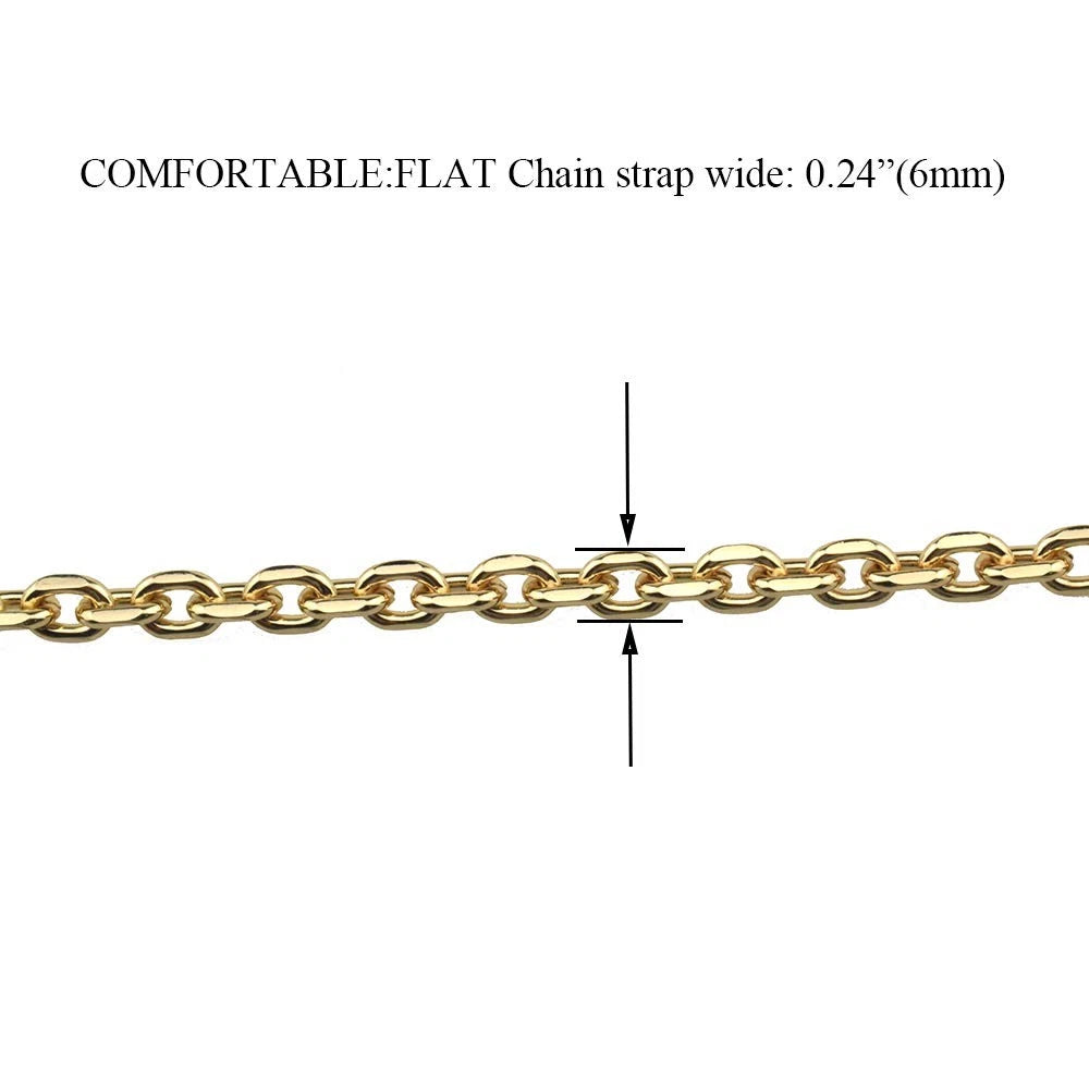 Chain Strap for Mini Pochette Purse (51.2 Inches, Gold)