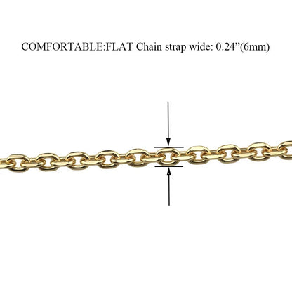 Chain Strap for Mini Pochette Purse (51.2 Inches, Gold)