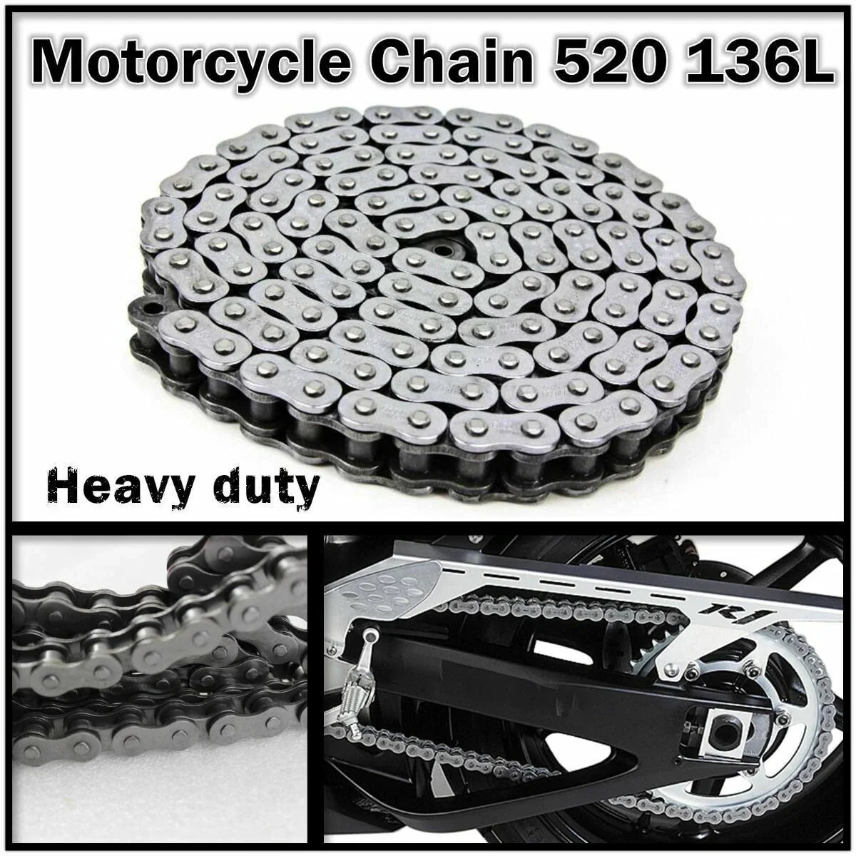 KMC 520 136L Motorcycle Drive Chain for Suzuki GT250, GZ250 (X7)